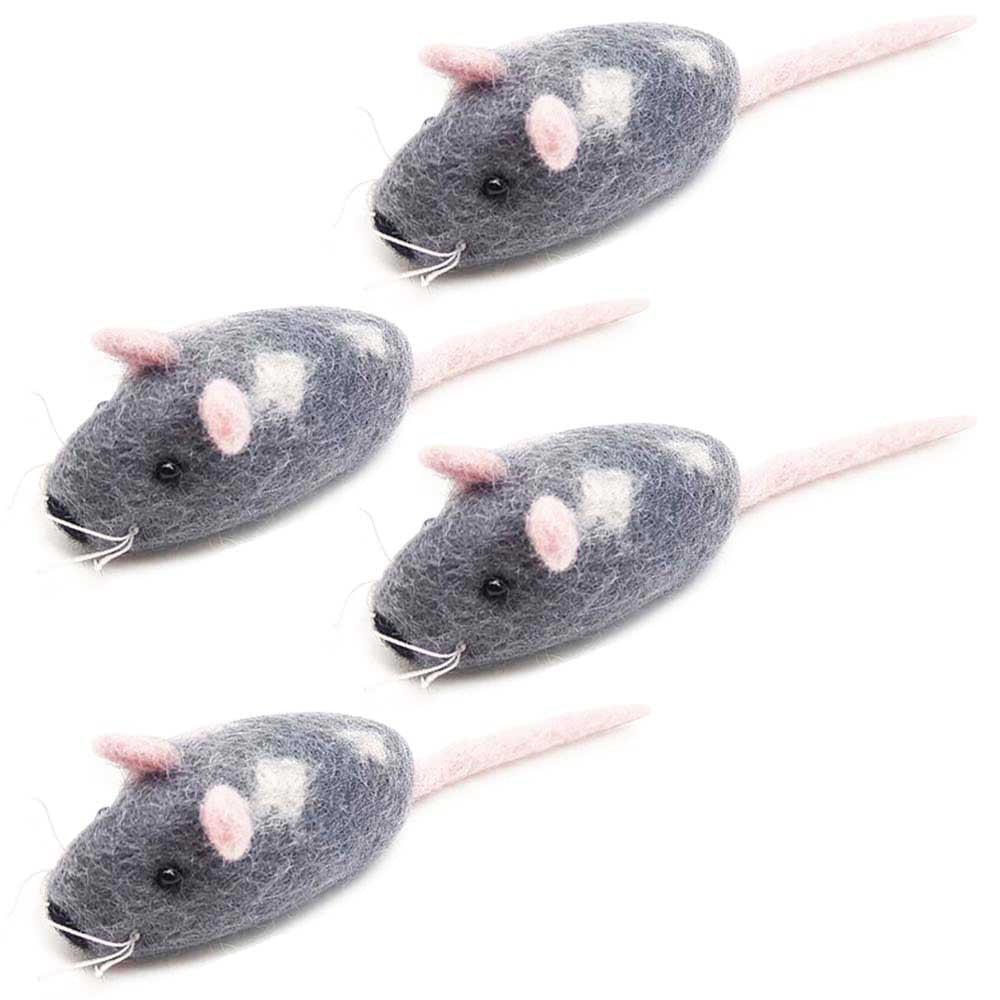 Filzmaus 4er Pack - Katzenspielzeug