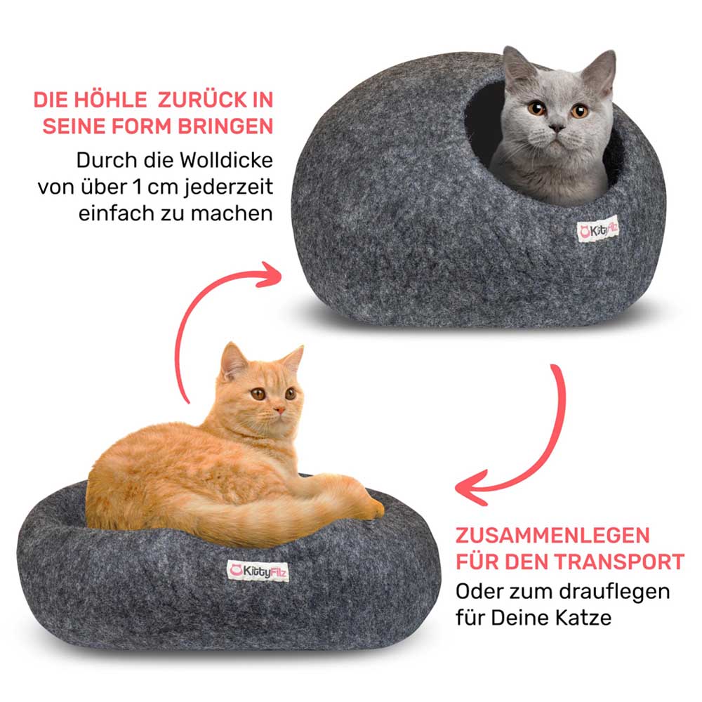 Katzenhöhle dunkelgrau