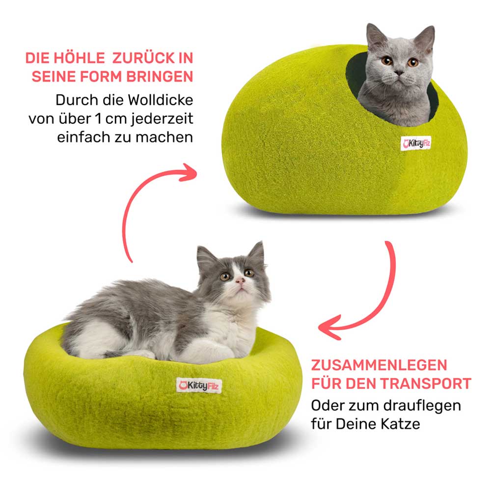 Katzenhöhle Limettengrün