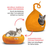 Katzenhöhle Orange mit Zipfel