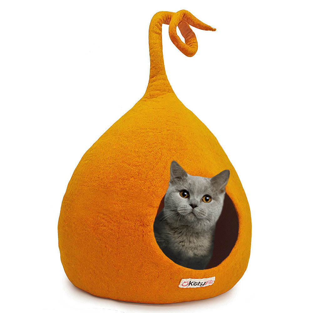 Katzenhöhle Orange mit Zipfel